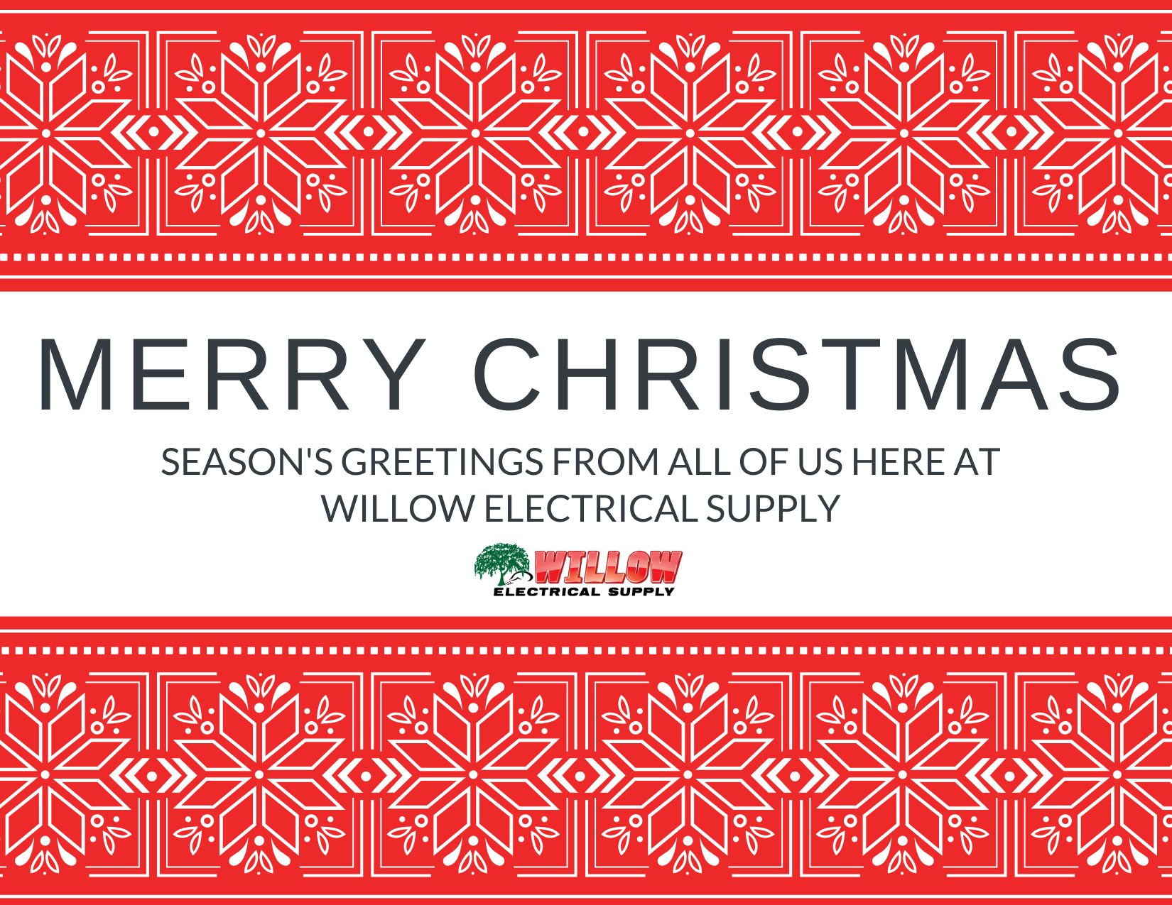 Merry Christmas 2020 from Willow Electrical Supply