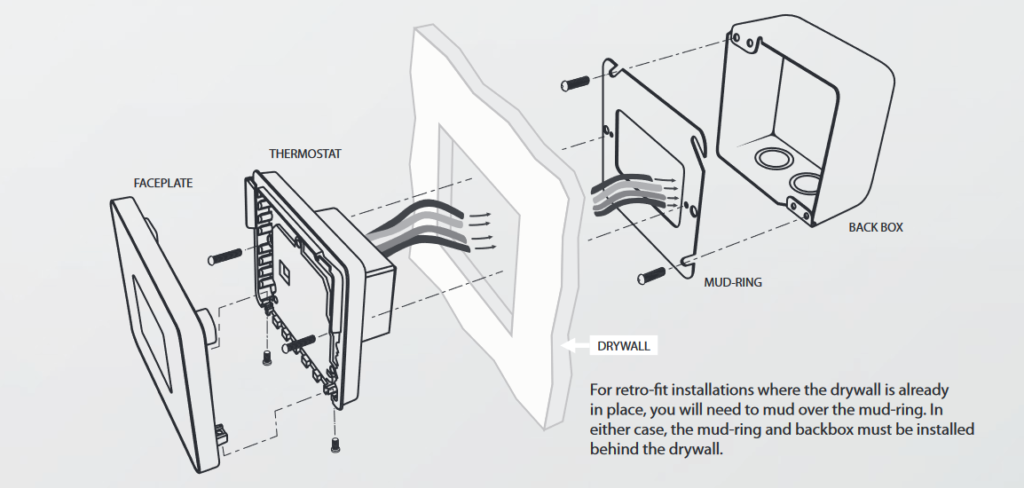 Installing Smart Thermostat drawing