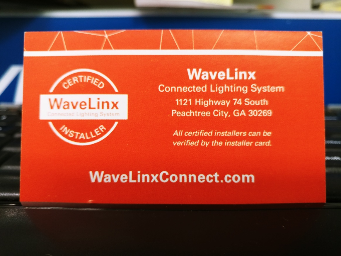 Wavelinx Certified Installer Card